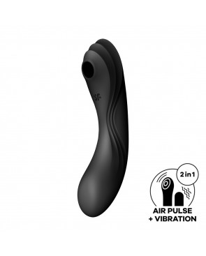 2 en 1 Stimulateur de clitoris et vibromasseur Curvy Trinity Noir 4 Satisfyer - CC597773