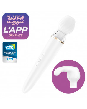 Double wand blanc connecté USB Double Wand-er Satisfyer - CC597756