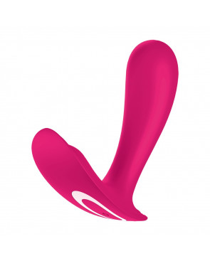 2 en 1 Vibromasseur et stimulateur clitoridien rose connecté Top Secret Satisfyer - CC597753