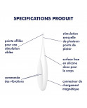 Stimulateur polyvalent pour zone ciblé blanc USB, Twirling Fun Satisfyer - CC597725
