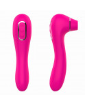 Vibromasseur 10 modes  et stimulateur par vibrations à picots sur membrane rose 10 programmes USB - BOZ-047PNK
