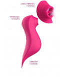 Le vibromasseur stimulateur Fuschia 3 en 1 - BOZ-090FUS
