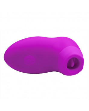 Stimulateur clitoridien avec 2 embouts interchangeable vibration sur picots et langue - BOZ-058PUR