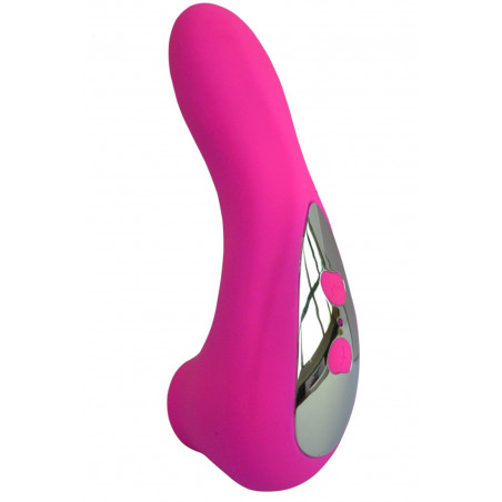 Vibromasseur rose avec 20 programmes de vibration et stimulation clitoridien à membrane picots USB - CR-CAV013