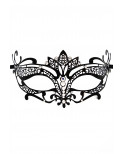 Masque vénitien Asia rigide noir avec strass - HMJ-028BK