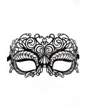 Masque vénitien Giulia rigide noir avec strass  - HMJ-035BK