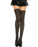 Collant fantaisie effet bas à pois blancs - MH7146BLK