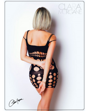 Robe moulante en résille noire - Le Numéro 4 - Collection Robe - CM97004