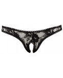 String ouvert à l'entre-jambe en dentelle noire - R2320002