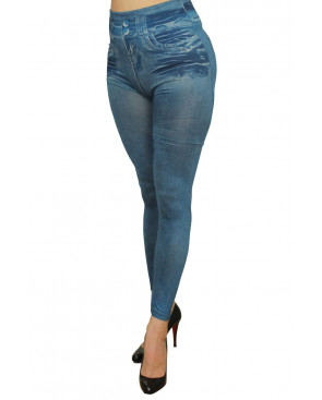 Legging bleu effet jean usé - FD1014