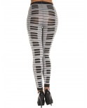 Leggings gris fashion imprimé touches de piano - MH35817GYB