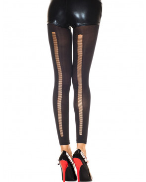 Legging noir fashion et fin ajouré sur l'arrière - MH35241BLK