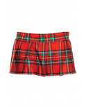 Mini-jupe plissée rouge style ecossais - ML25074RED